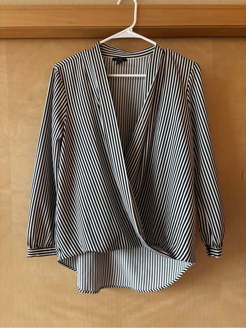 Ann Taylor Factory Black and White Striped Top